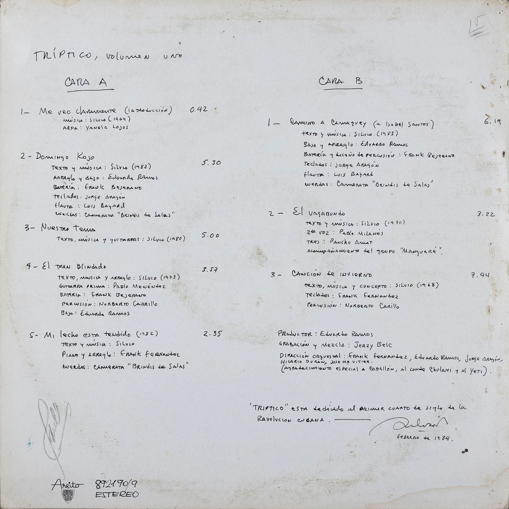 Silvio Rodriguez - Tríptico 1