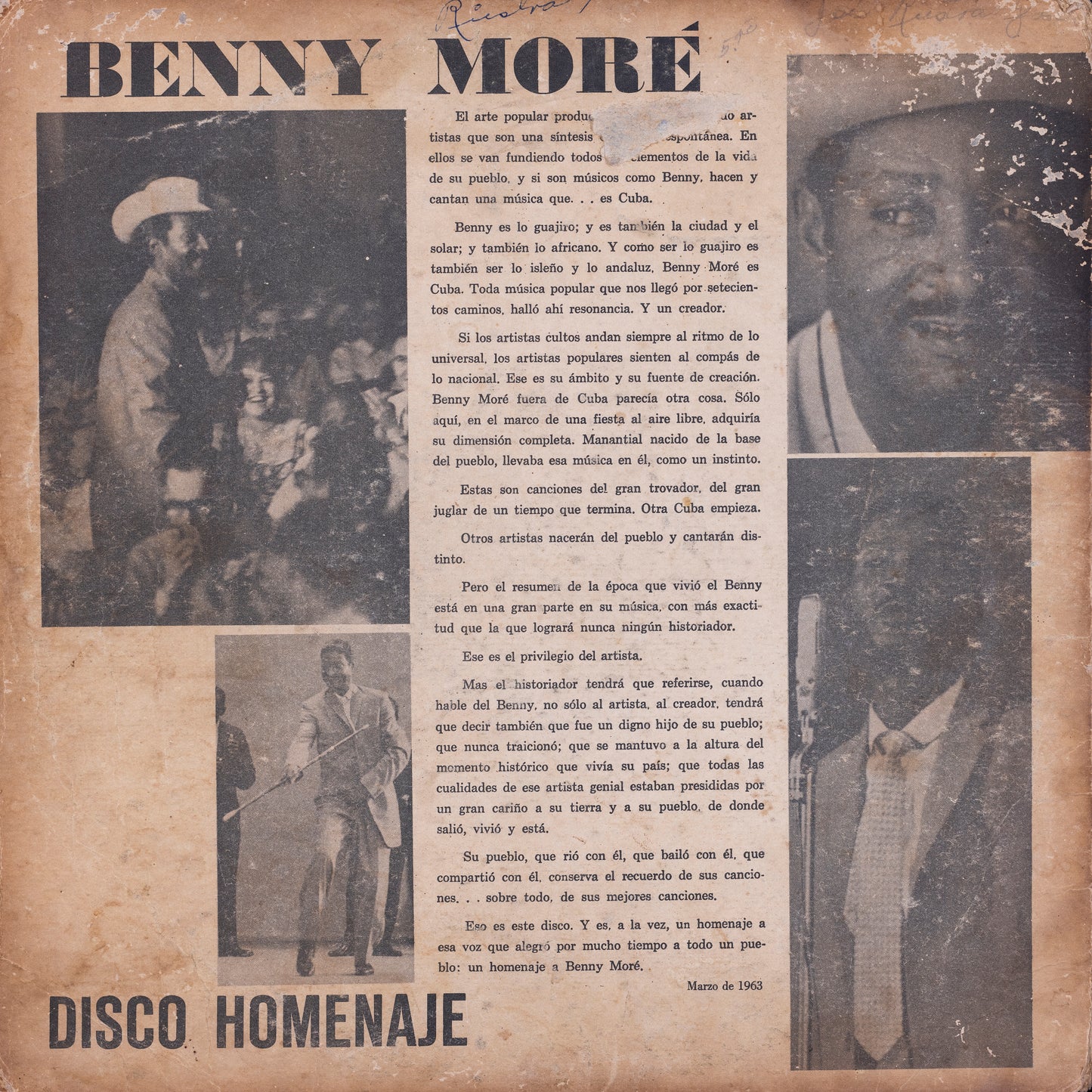 Benny Moré – Disco Homenaje