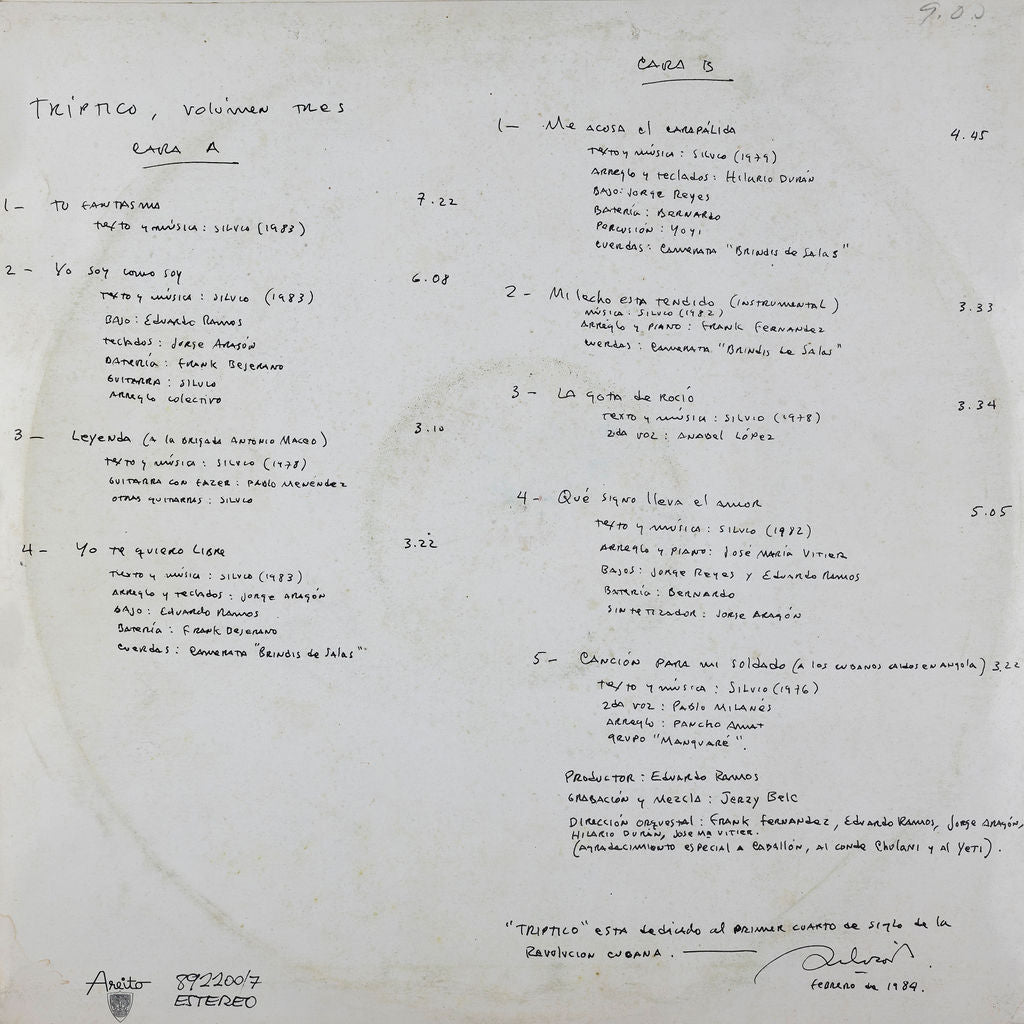 Silvio Rodriguez - Tríptico 3